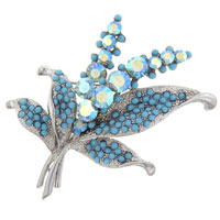 Brooches & Pins - blue flower spring brooch Image.