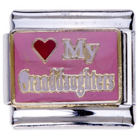 Italian Charms - phrase my granddaughters italian charm bracelets Image.