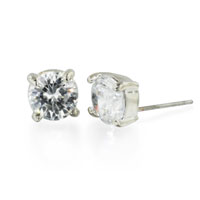 Earrings - big cz stud crystal earrings Image.