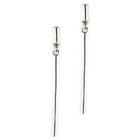 Sterling Silver Jewelry - stick baton earrings Image.