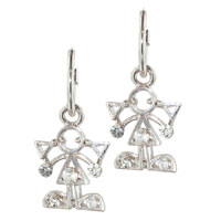 Sterling Silver Jewelry - little girl studded earrings Image.