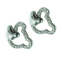 Sterling Silver Jewelry - studded teddy bear earrings Image.