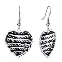 Earrings - silver tone heart earrings Image.
