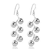 Sterling Silver Jewelry - dangling ball silver earrings Image.