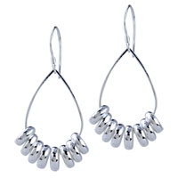 Sterling Silver Jewelry - hoop and droplet earrings Image.