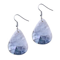 Mother Of Pearl Jewelry - pale blue mother of pearl teardrop earring Image.