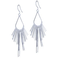Sterling Silver Jewelry - stick and droplet earrings Image.