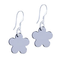 Sterling Silver Jewelry - plum blossom silhouette earrings Image.
