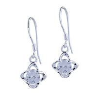 Sterling Silver Jewelry - crystal knot earrings Image.