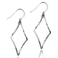 Sterling Silver Jewelry - rhombus 925 sterling silver earrings Image.
