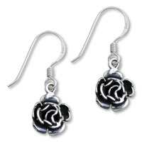 Earrings - rose 925 sterling silver earrings Image.