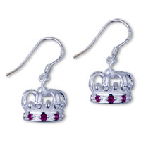 Sterling Silver Jewelry - king crown 925 sterling silver earrings Image.