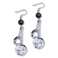 Earrings - unique circles 925 sterling silver earrings Image.