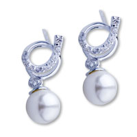 Earrings - pearl 925 sterling silver earrings Image.