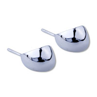 Earrings - finished spoon shaped 925 sterling silver earrings Image.
