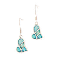 Mother Of Pearl Jewelry - mother of pearl lavender heart earrings Image.