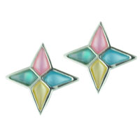 Sterling Silver Jewelry - multicolored star earrings Image.