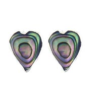 Earrings - abalone heart earrings Image.