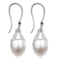 Sterling Silver Jewelry - faux pearl belle earrings Image.