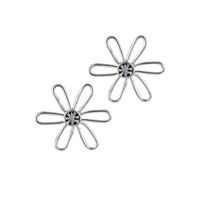 Sterling Silver Jewelry - rhinestone flower earrings Image.