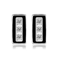 Earrings - cz bar earrings Image.