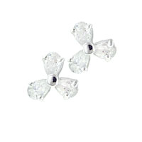Earrings - cz shamrock earrings Image.