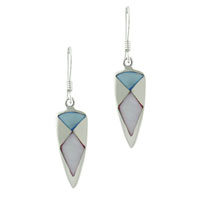 Mother Of Pearl Jewelry - triangular mother of pearl earrings Image.