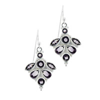 Earrings - amethyst cz dangle earrings Image.