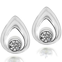 Earrings - cz teardrop earrings Image.