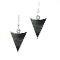 Earrings - triangle abalone earrings Image.