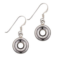 Sterling Silver Jewelry - rounder sterling silver dangle earrings Image.