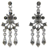 Earrings - austrian crystal tasseled chandelier earrings Image.
