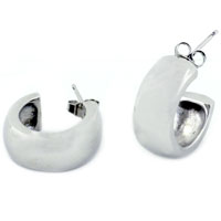 Earrings - jumbo silver hoop earrings Image.