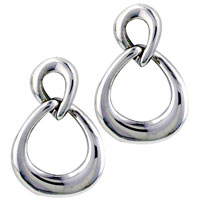 Sterling Silver Jewelry - twin droplet sterling silver earrings Image.