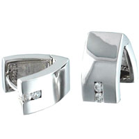 Sterling Silver Jewelry - studded v shape earrings Image.