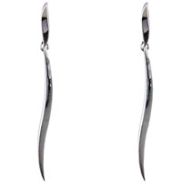 Sterling Silver Jewelry - sophisticated thin strip earrings Image.