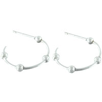 Earrings - half circle beaded earrings Image.