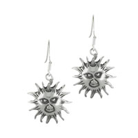 Sterling Silver Jewelry - dangle sunshine earrings Image.