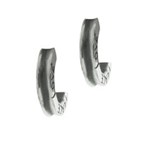 Sterling Silver Jewelry - peace love hoop earrings Image.