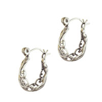 Sterling Silver Jewelry - intricate victorian weaved earrings Image.