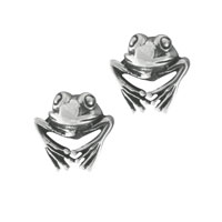 Sterling Silver Jewelry - frog animal earrings Image.