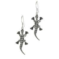 Sterling Silver Jewelry - shrek sterling silver lizard earrings Image.