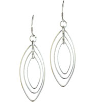 Sterling Silver Jewelry - sterling silver eye shaped earrings Image.