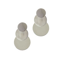 Sterling Silver Jewelry - sterling silver cascading polished circle earrings Image.