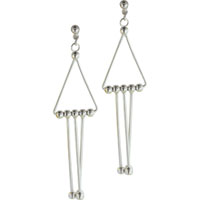 Sterling Silver Jewelry - sterling silver triangular pendulum earrings Image.