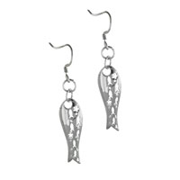 Sterling Silver Jewelry - sterling silver fish earrings Image.
