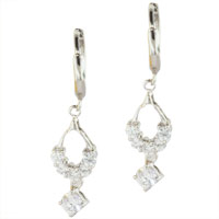 Earrings - necklace of cz stones earrings Image.