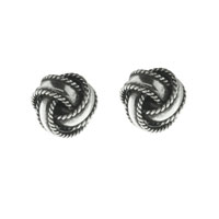 Sterling Silver Jewelry - sterling silver intertwined round links earrings Image.