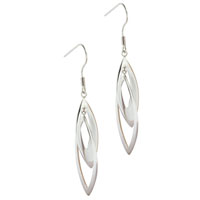 Sterling Silver Jewelry - sterling silver dangle eye shaped earrings Image.