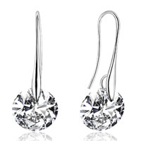 Earrings - birds nest clear genuine swarovski crystals dangle earrings Image.